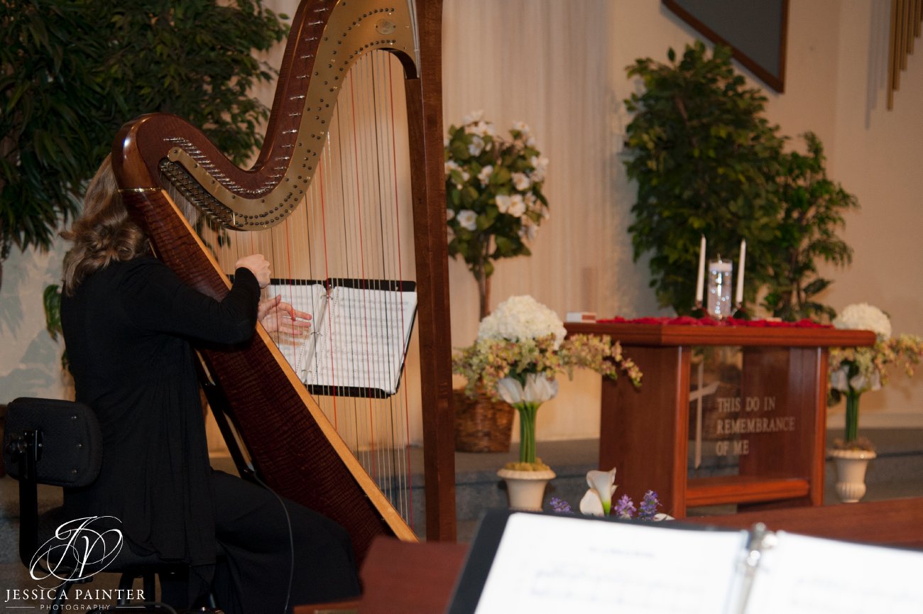 albany wedding, schenectady wedding, wedding detail photo, wedding harpist playing