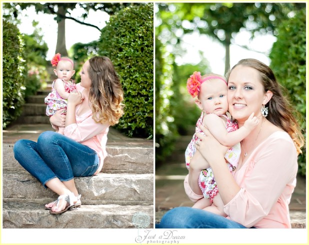 Liza Aria Mother Daughter Session Memorial Gardens Concord Nc