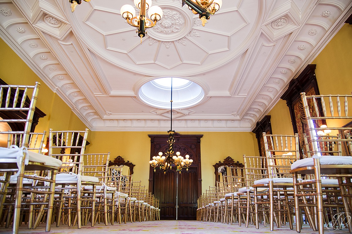 beautiful details of canfield casino ceremony setup