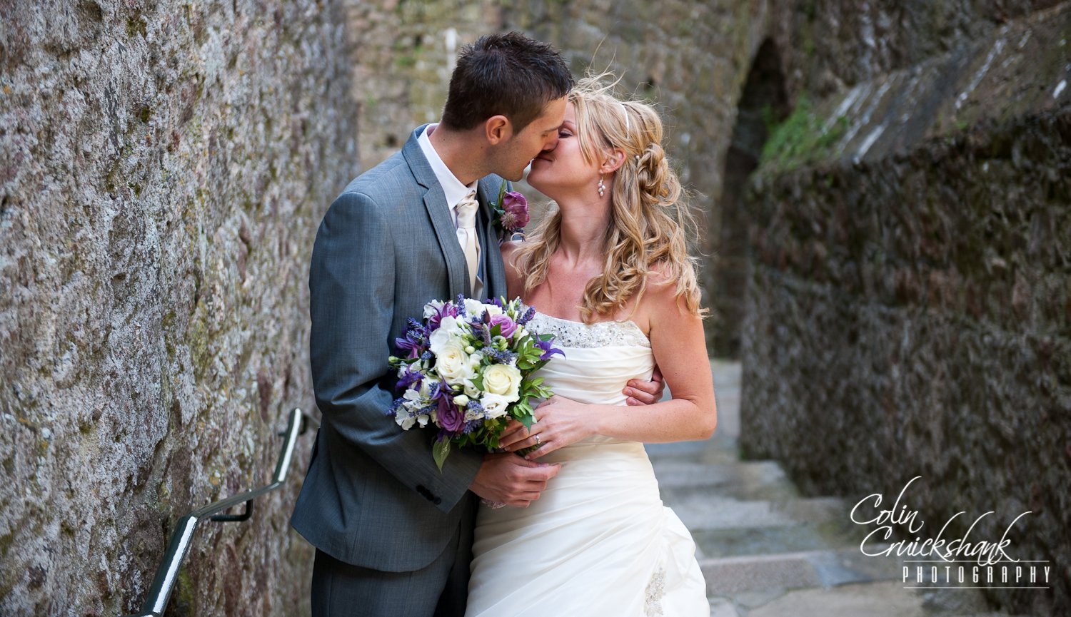 bride & groom by Colin Cruickshank Jersey wedding photographer