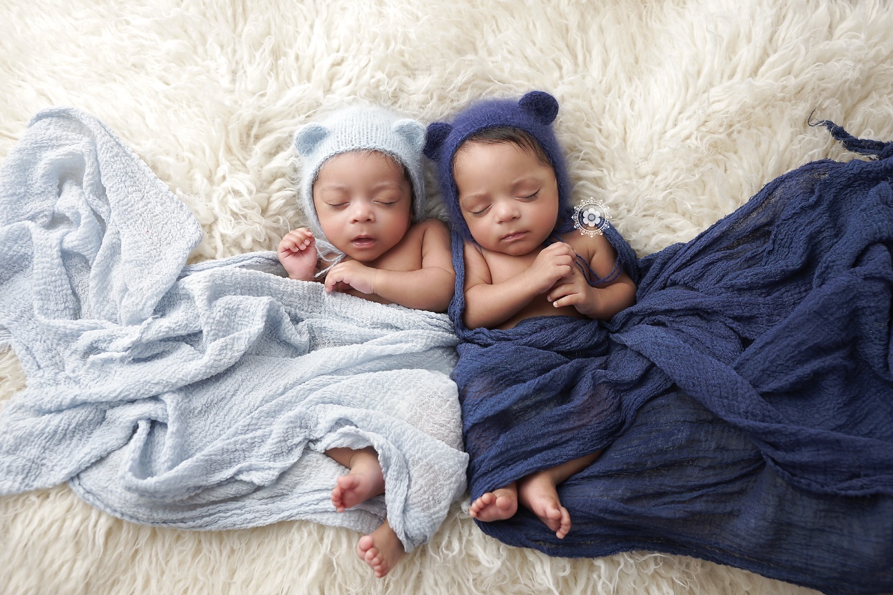 Adorable Gianna and Jackson - Atlanta Newborn Baby Twin Photographer 