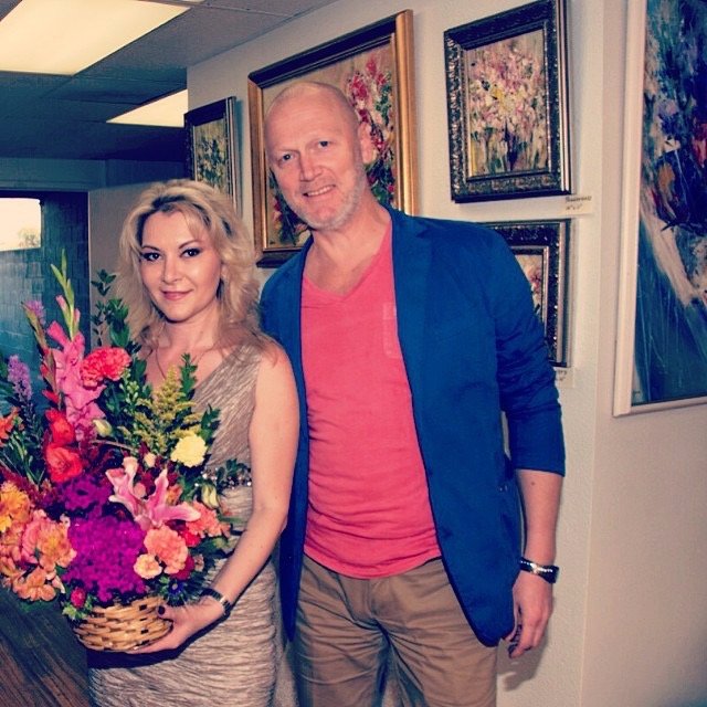 With Valentin Ryabov at Art by Inna Gallery