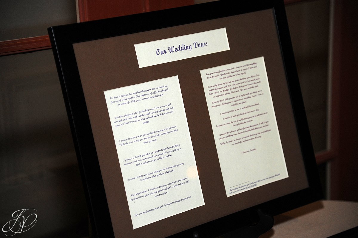 wedding vows, wedding cake photo, reception details, Longfellows, Saratoga Wedding Photographer