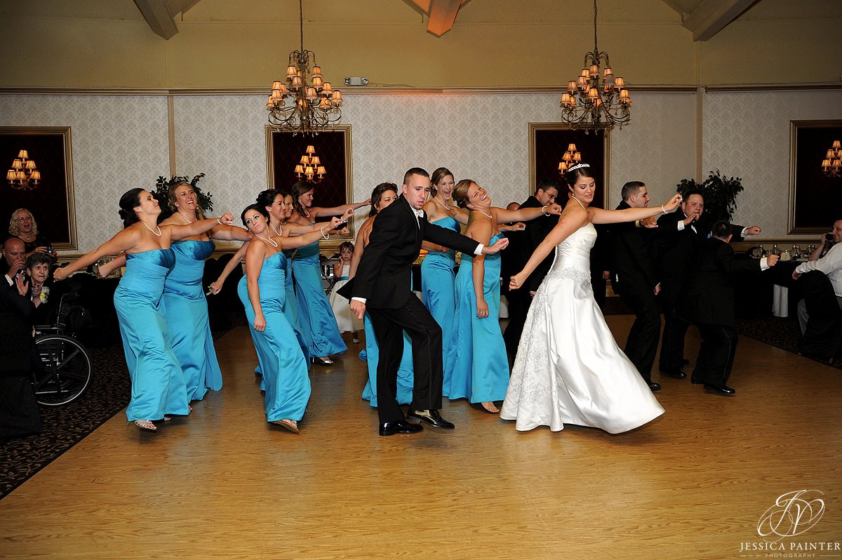 michael jackson thriller dance, wedding party choreographed dance, franklin terrace ballroom, Albany wedding photography, troy wedding photographer, franklin terrace wedding