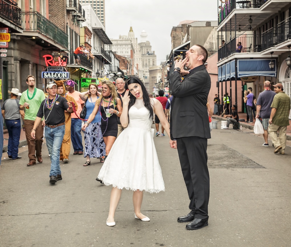 Fun Wedding Portraits in the French Quarter