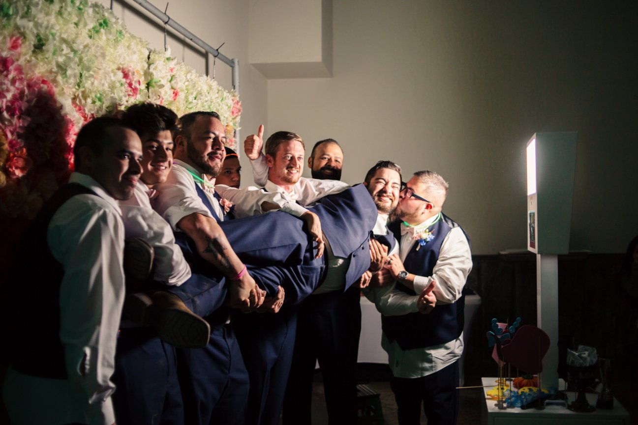 groomsmen photo booth photo