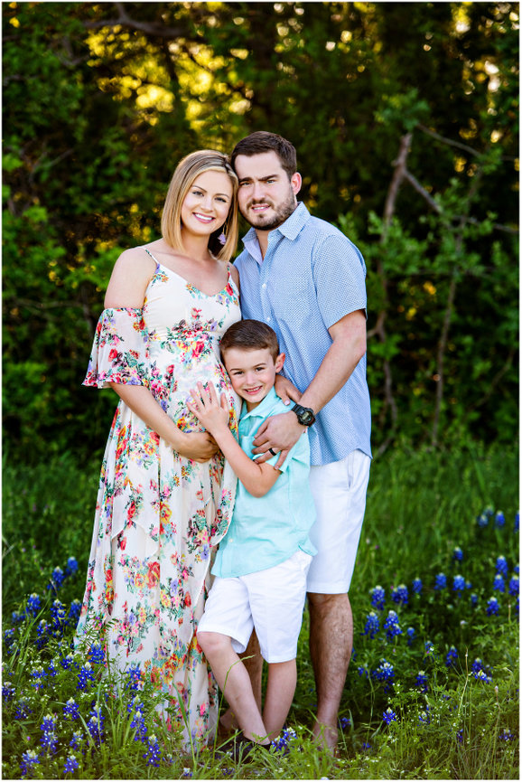 Embracing the Glow: A Family Maternity Photography Session -Flower Mound Maternity Photographer