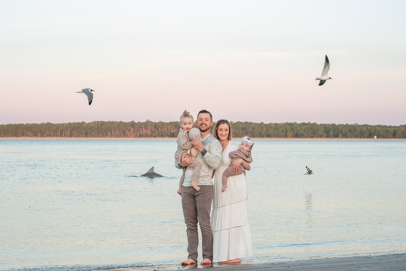 Sunrise Extended Family Session at Port of Call, Isle of Palms