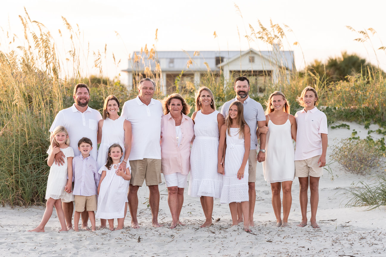Sunrise Extended Family Session at Port of Call, Isle of Palms