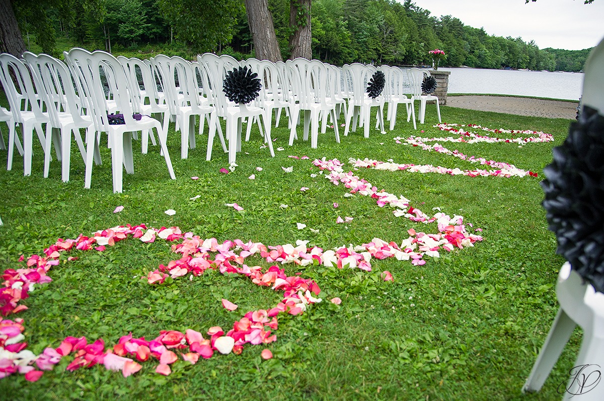 crooked lake outdoor ceremony setup