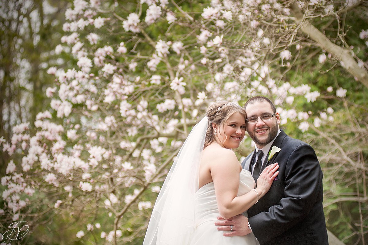 beautiful spring bride and groom photo