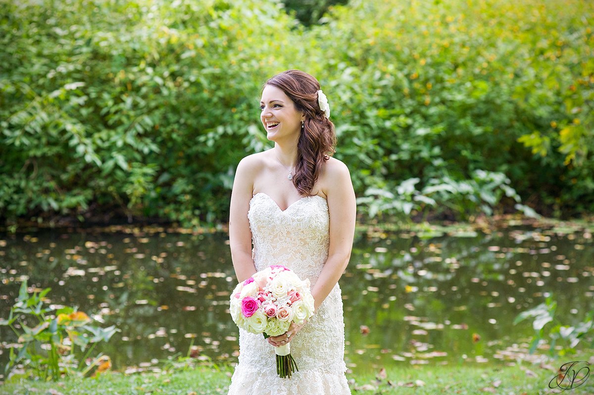 photo of a gorgeous bride laughing