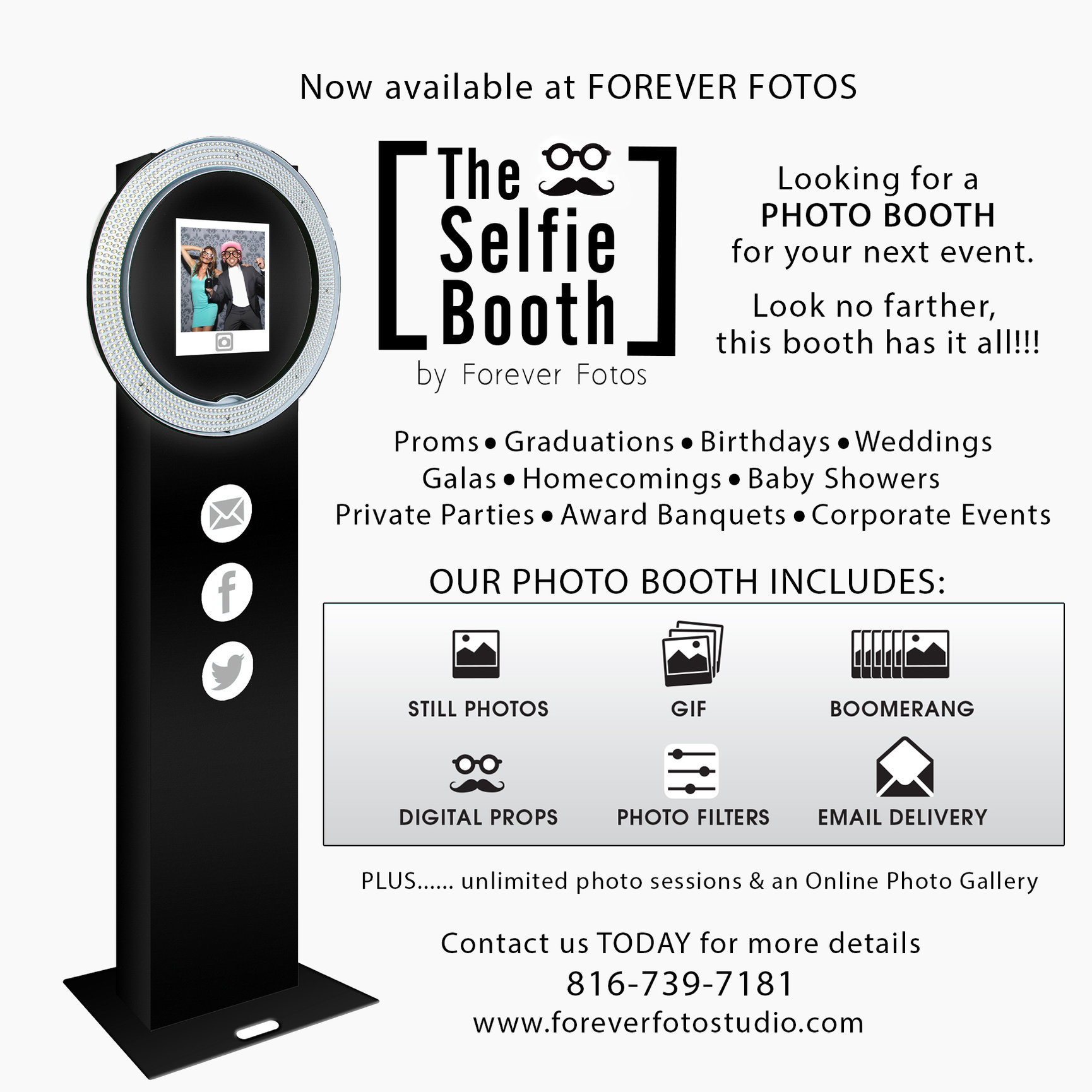 THE SELFIE BOOTH Forever Fotos Studio