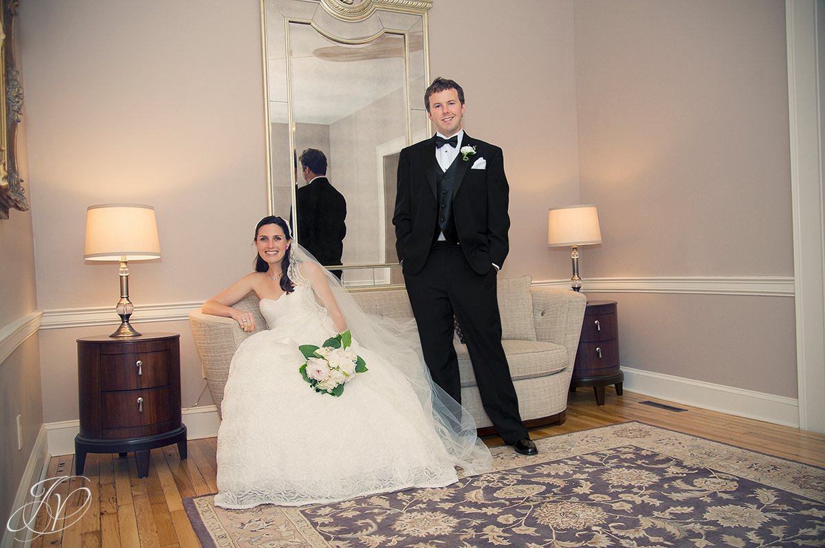 bride and groom in front of mirror photo, beautiful bride and handsom groom photo, albany ny wedding photographer