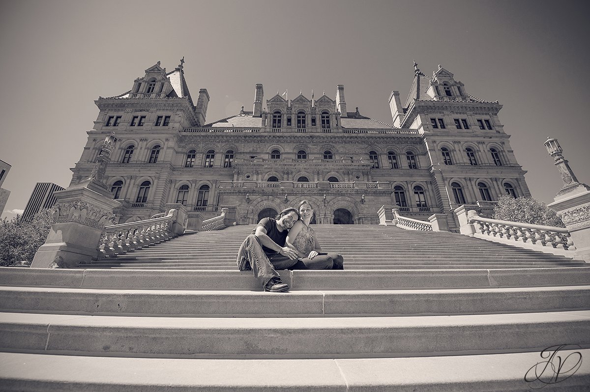 new york state capital building, Albany NY engagement Photographer,
