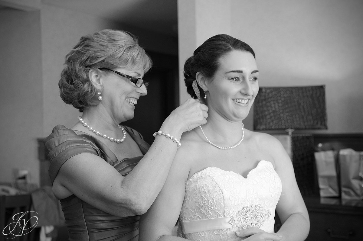 bride and mother before wedding, Lake Placid Wedding Photographer, makeup artist photo, wedding jewelry detail photo, lake placid wedding, Wedding at the Lake Placid Crowne Plaza