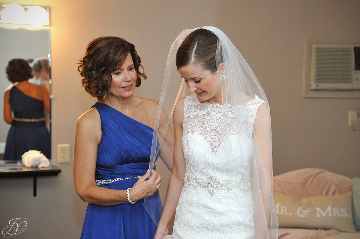 special moment between bride and mother