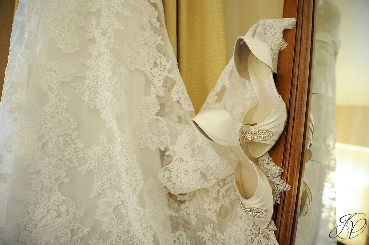 wedding shoe detail photo, wedding dress detail photo, Wedding at The Pruyn House, Albany Wedding Photographer