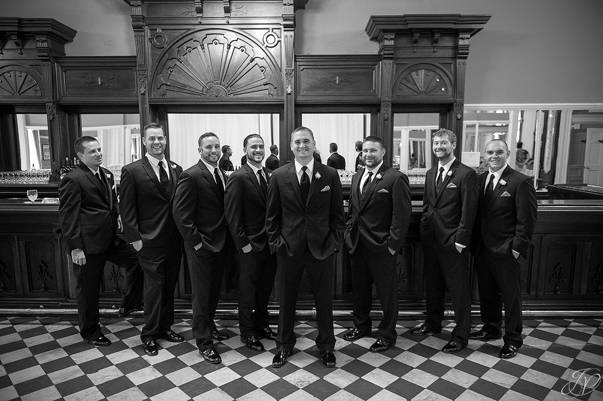 groomsmen at bar in canfield casino