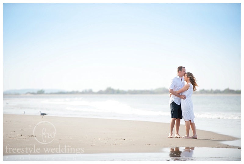 Crane Beach engagement session photographed by freestyle weddings