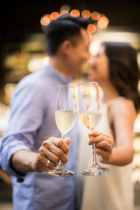Couple’s engagement photoshoot during wedding celebration