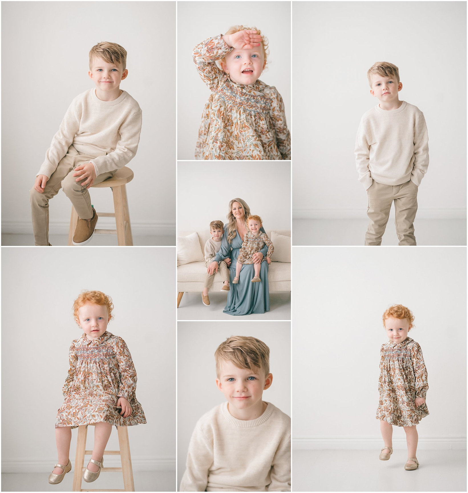Family　A Contemporary Portrait　マグナム　フォト Family Portrait Outfits for Studio Photos in Minneapolis