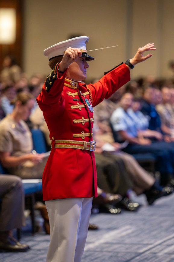USMC Drum and Bugle Corps at the 2024 Joint Women's Leadership Symposium