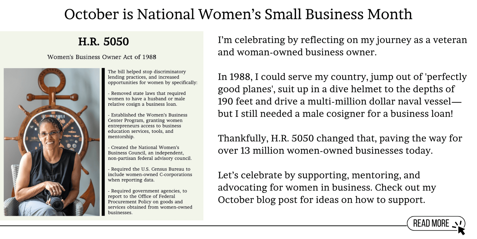 October is National Women's Small Business Month