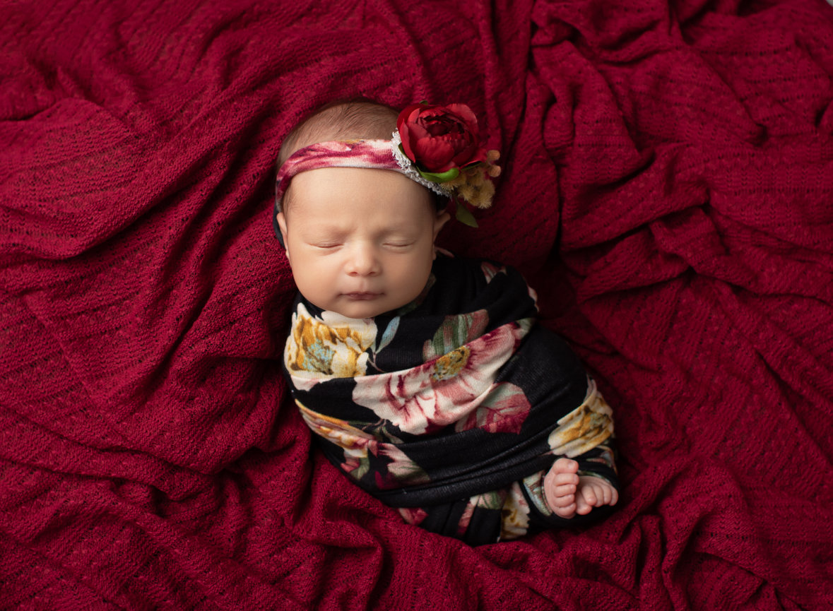 bold colors newborn photo session in RGV