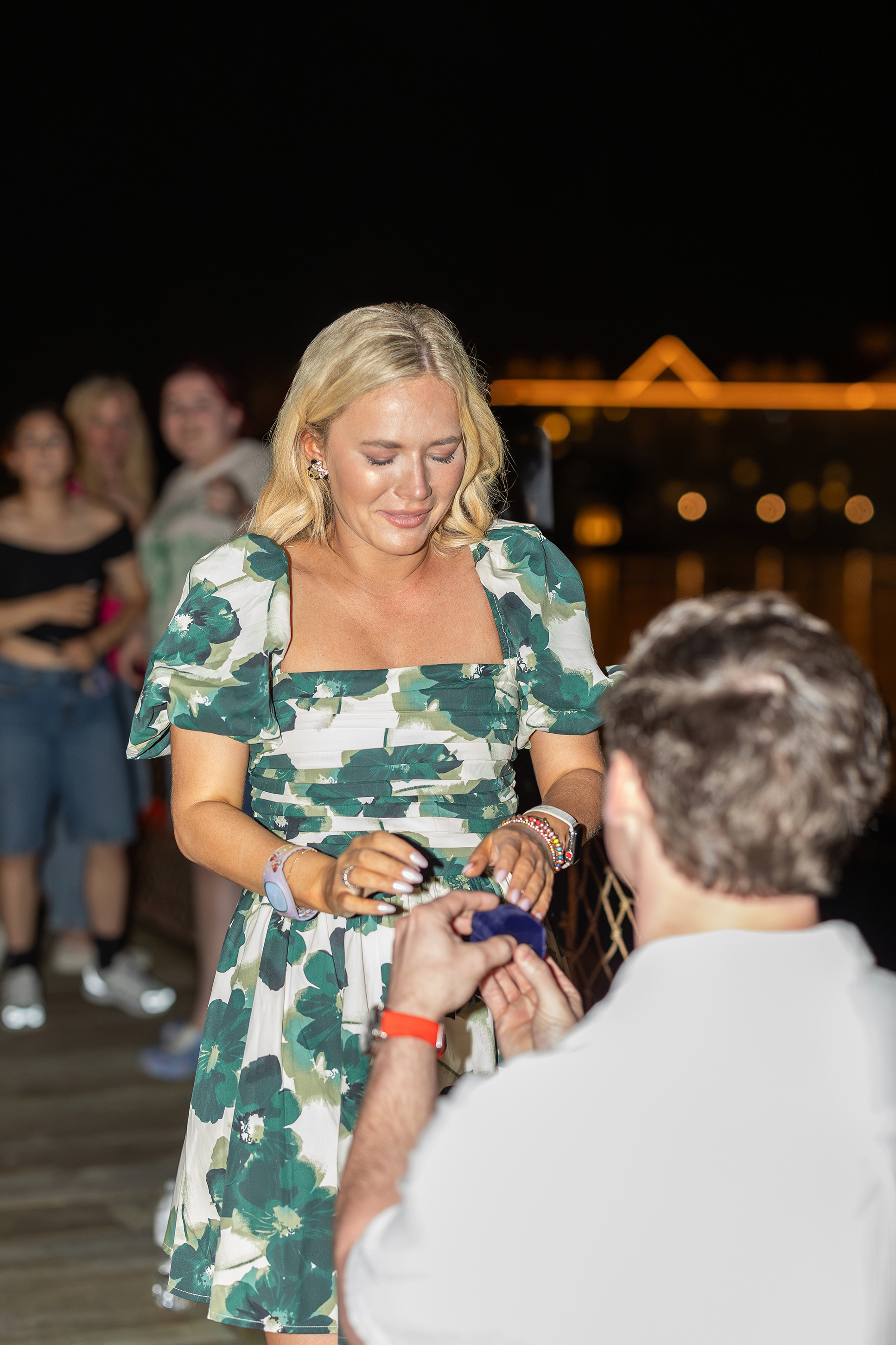 Destination proposal portrait of a couple at Disney