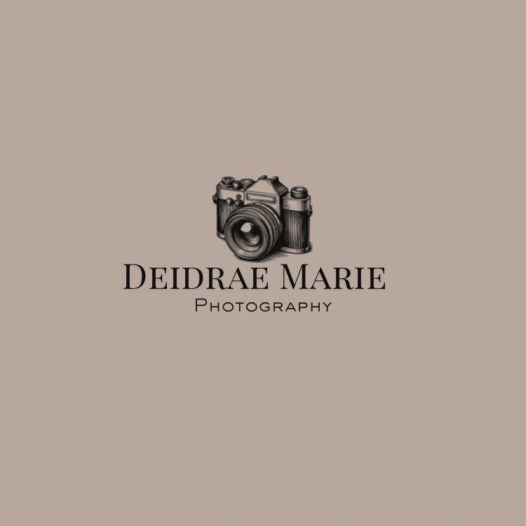 Deidra Marie Photography logo on a beige background